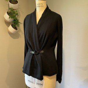 oneA Cardigan Sweater with Buckle at Waist Size L